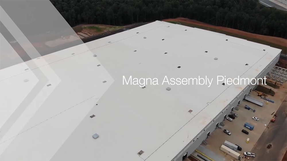 Overhead view of Magna Assembly plant in Piedmont, South Carolina