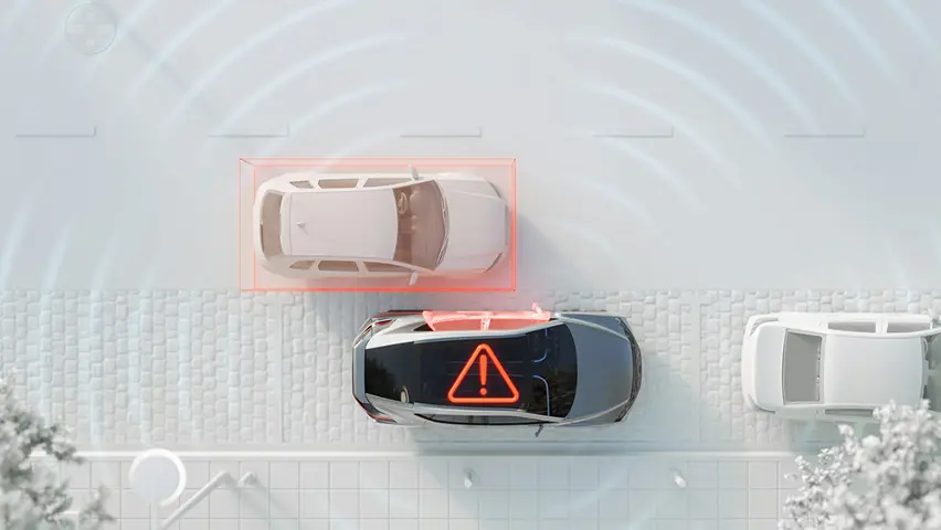 Autonomes Fahrzeug wechselt Spur mit freiem Fahrkorridor