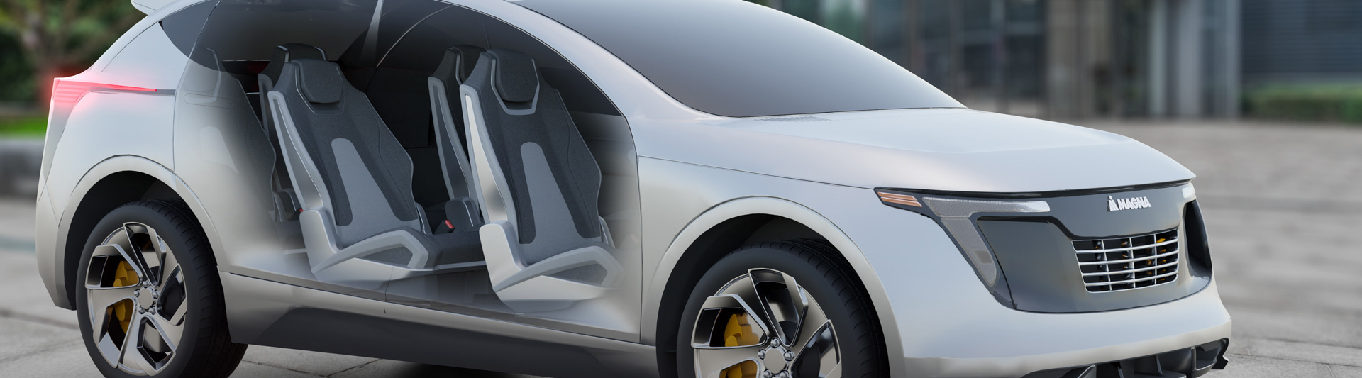 Grey vehicle showing seats highlighting the trim and stitching