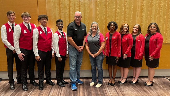 Alabama State Officers along with Mike Winnett Alabama President  Magna employee and Charman L Meador