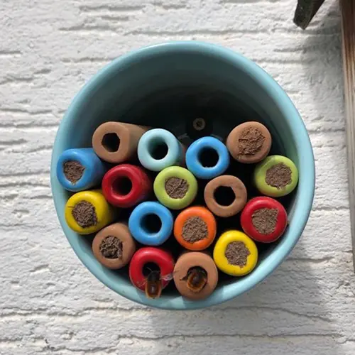 Bee Hotel made out of terracotta for solitary bees